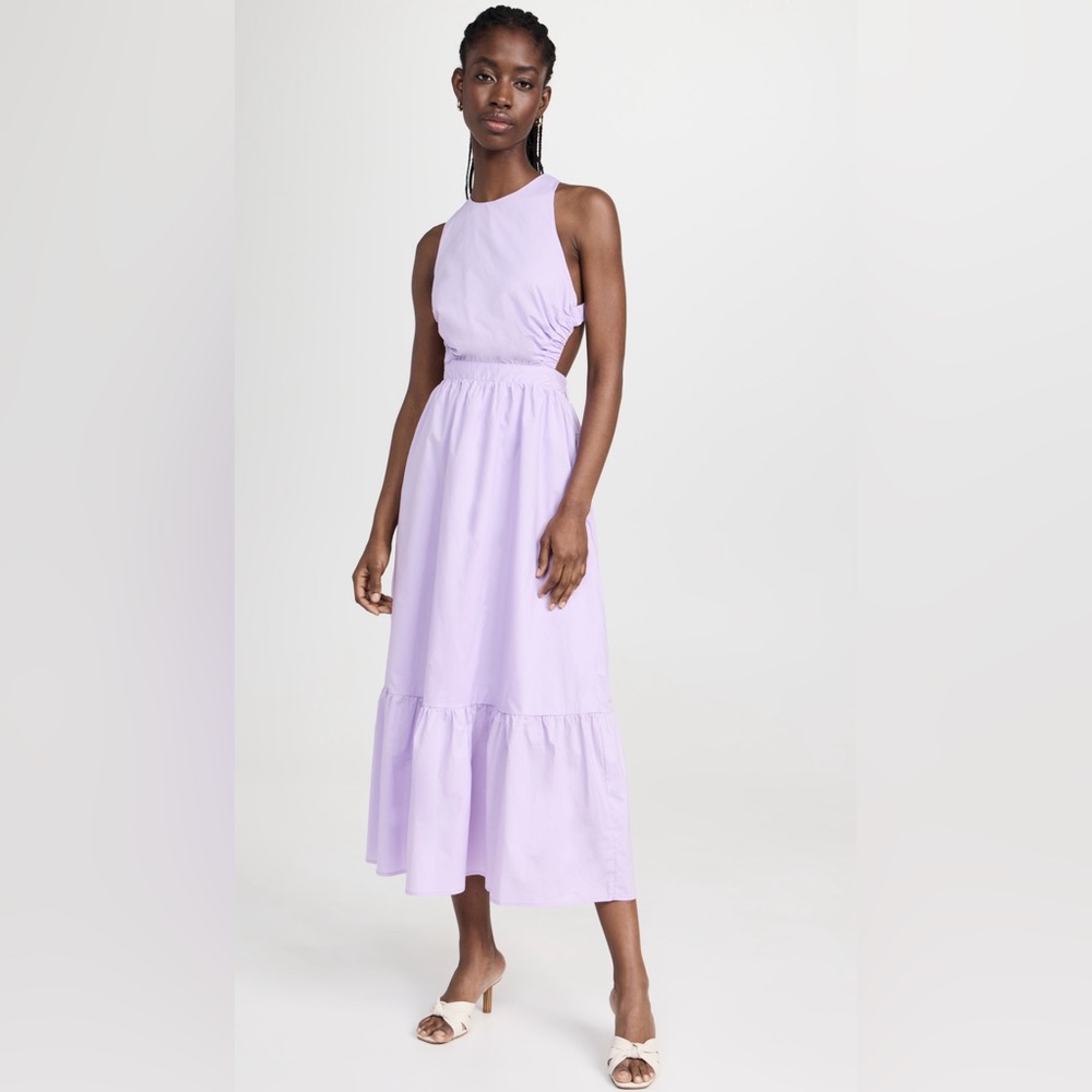 English Factory Elastic Detail Sleeveless Dress XS Lilac